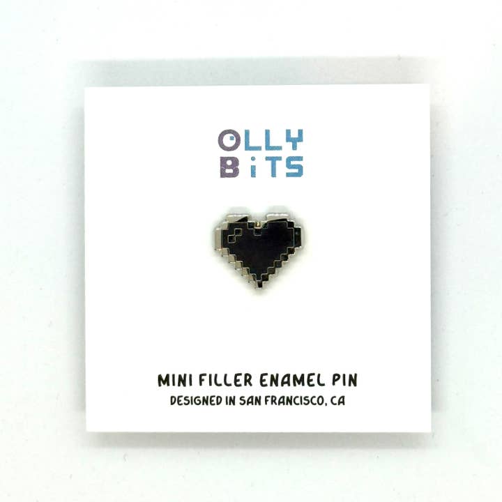 Ollybits Pixel Art - Wholesale Lapel Pin/Button - CMYK Mini Filler Pixel Art Heart Enamel Pins8