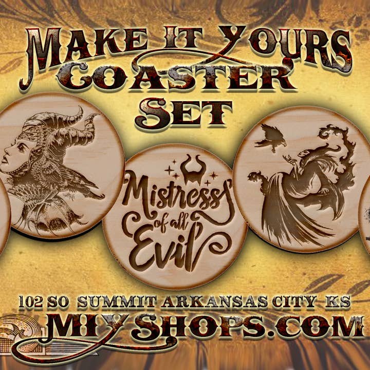 Mistress of Evil Maleficent Untersetzer aus Holz, 1 Stück für den Großhandel von Make It Yours