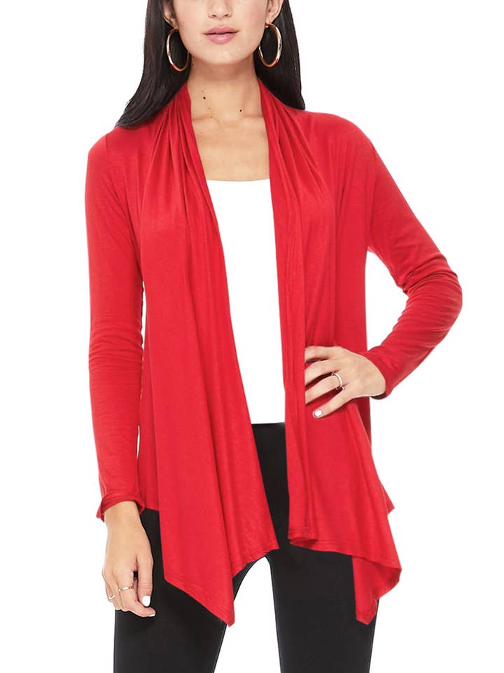 MOA COLLECTION - Wholesale Cardigan - Women's - Women's Solid Casual Outerwear Cardigan6