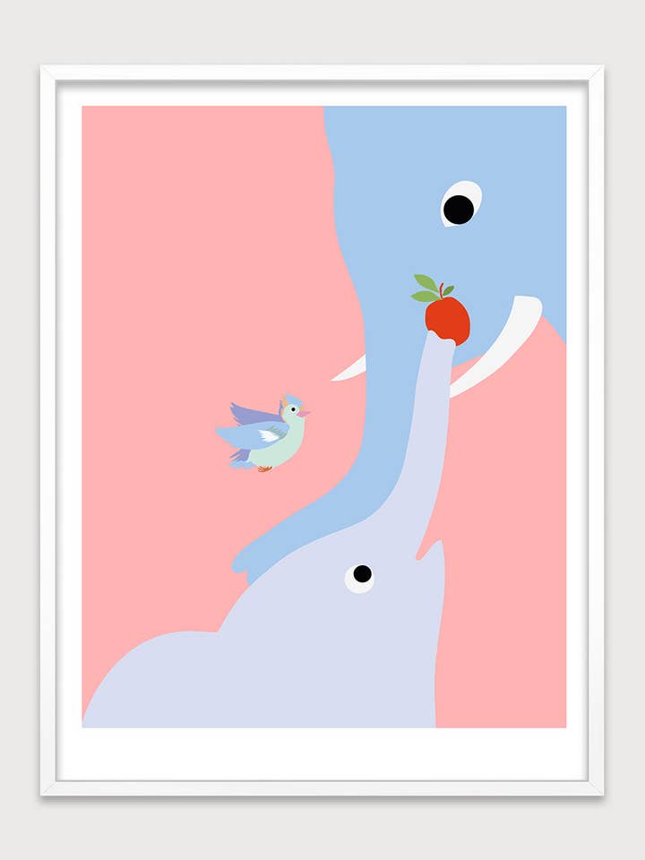 Pink Elephants Poster för wholesale av Les Petits Collectionneurs