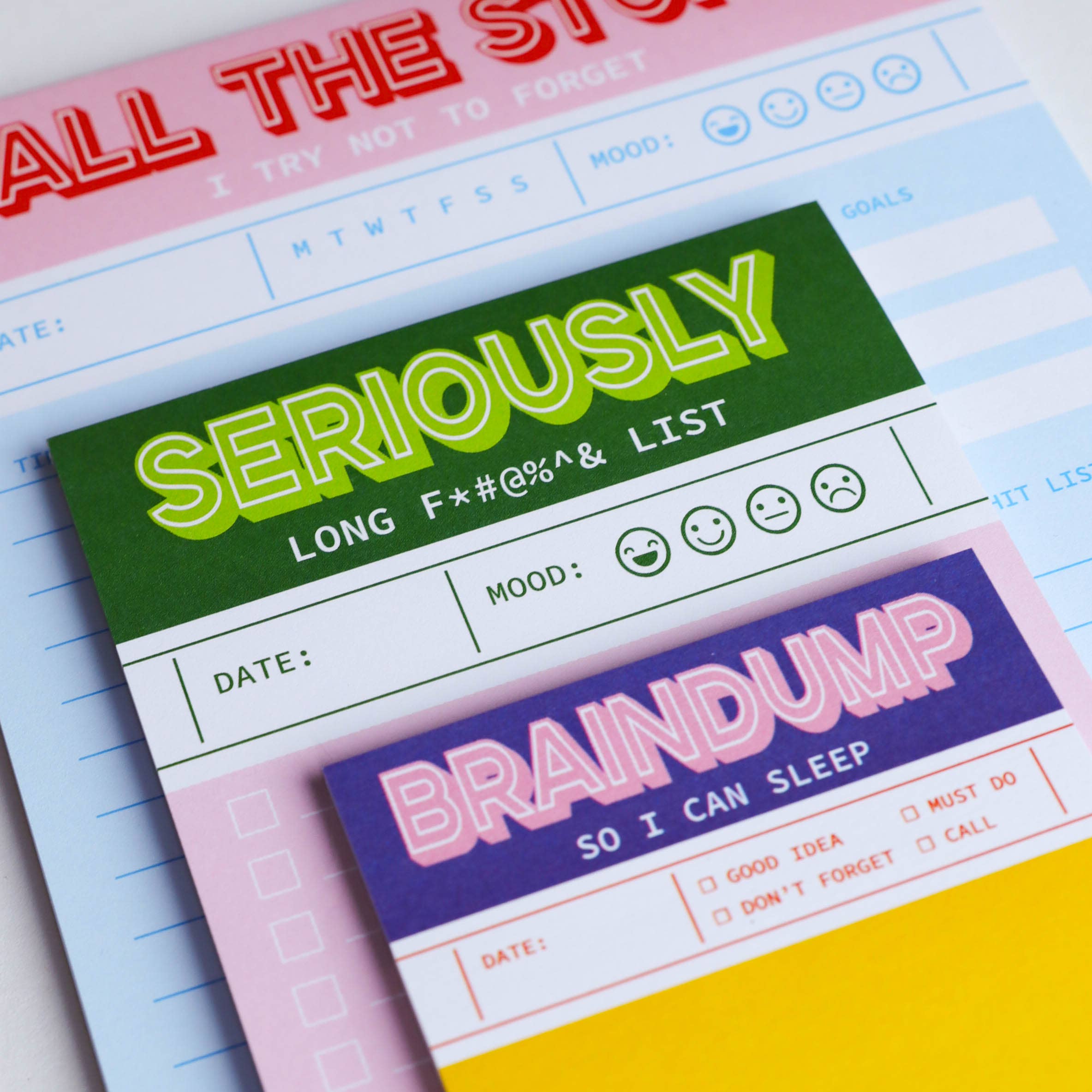 Studio Inktvis - Wholesale Notepad - Green pink funny Seriously long funking to do list notepad7