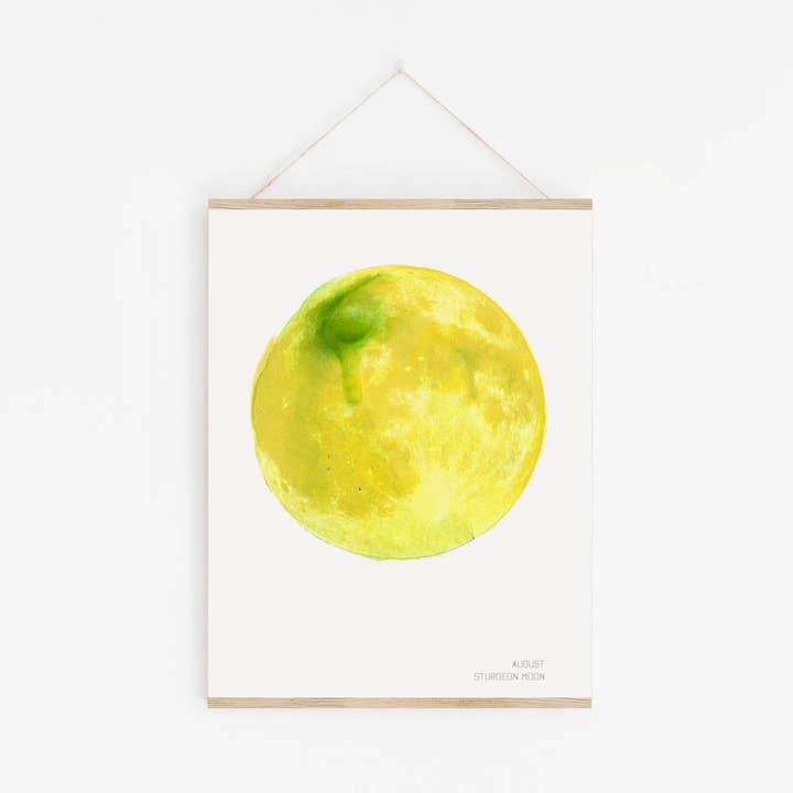 August - Sturgeon Moon - Art Print for wholesale by Drawn Together Art Collective