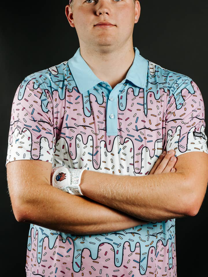 Shank It Golf – wholesale Polo – Men’s – Ice Cream Drip Polo1