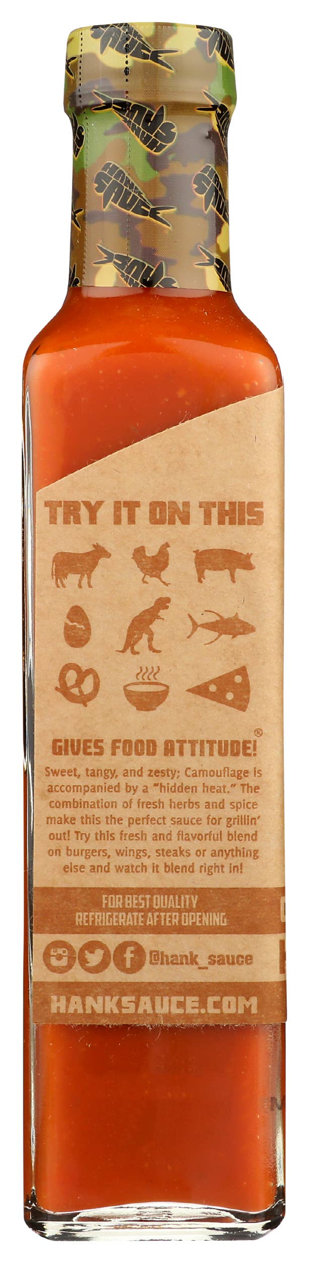 Hank Sauce - Wholesale Hot Sauce - Camouflage - 12 Pack Case1