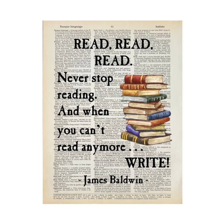 Read. Read. Read. | Dictionary Print | Vintage Book Art for wholesale by Bookish Birds