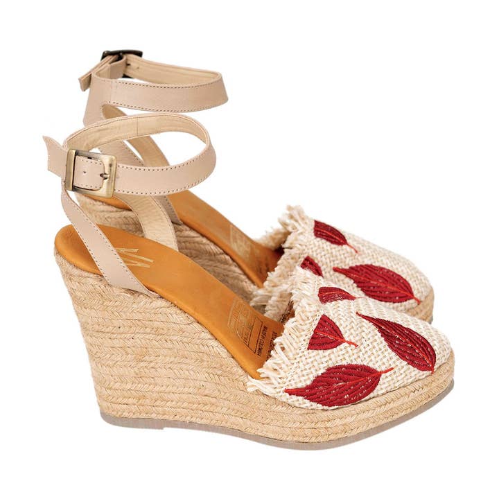 Espadrille Keile Silvia Cobos Son Burgund für den Großhandel von SILVIA COBOS