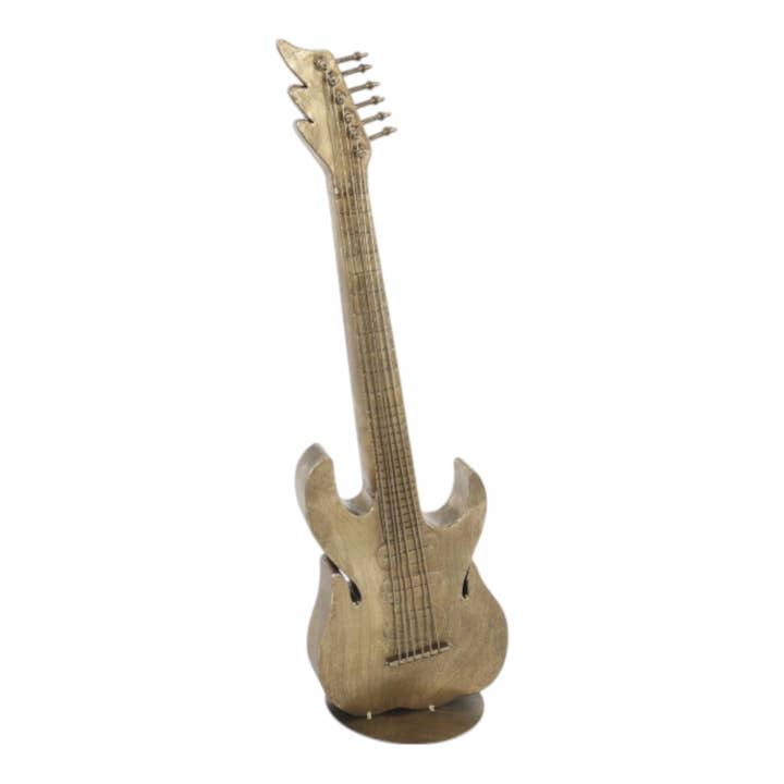 A-12479: METAL GUITAR 9"W, 29"H for wholesale by Import Corner