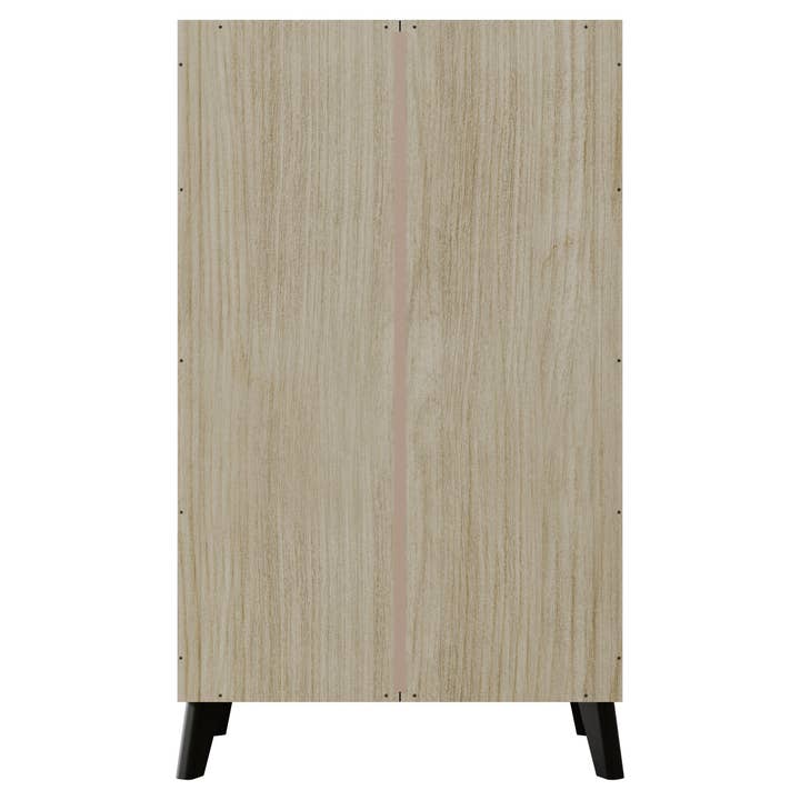Emersyn 5 Drawer Chest with Smooth-Glide Drawers and Natural Woodgrain, Natural Oak, Easy Assembly for wholesale on Faire6