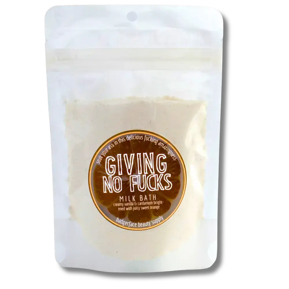 Badgerface Beauty Supply - Vente Lait de bain - Bain au lait à l'orange et à la vanille. Cadeau amusant pour adulte. Bain artisanal.1