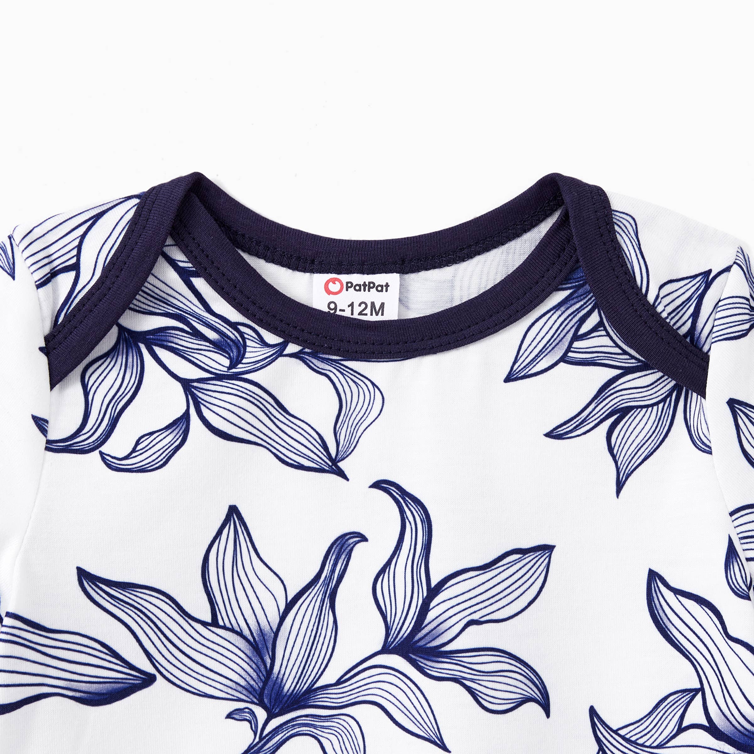 Azul Conjunto familiar a juego con camiseta floral o vestido sin mangas con cuello en V de venta al por mayor en Faire5