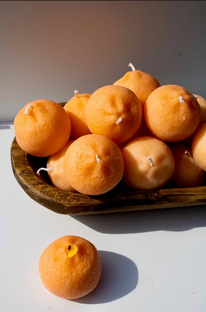 Val Viola Candles - Wholesale Novelty Candle - Orange  Pillar Candle4