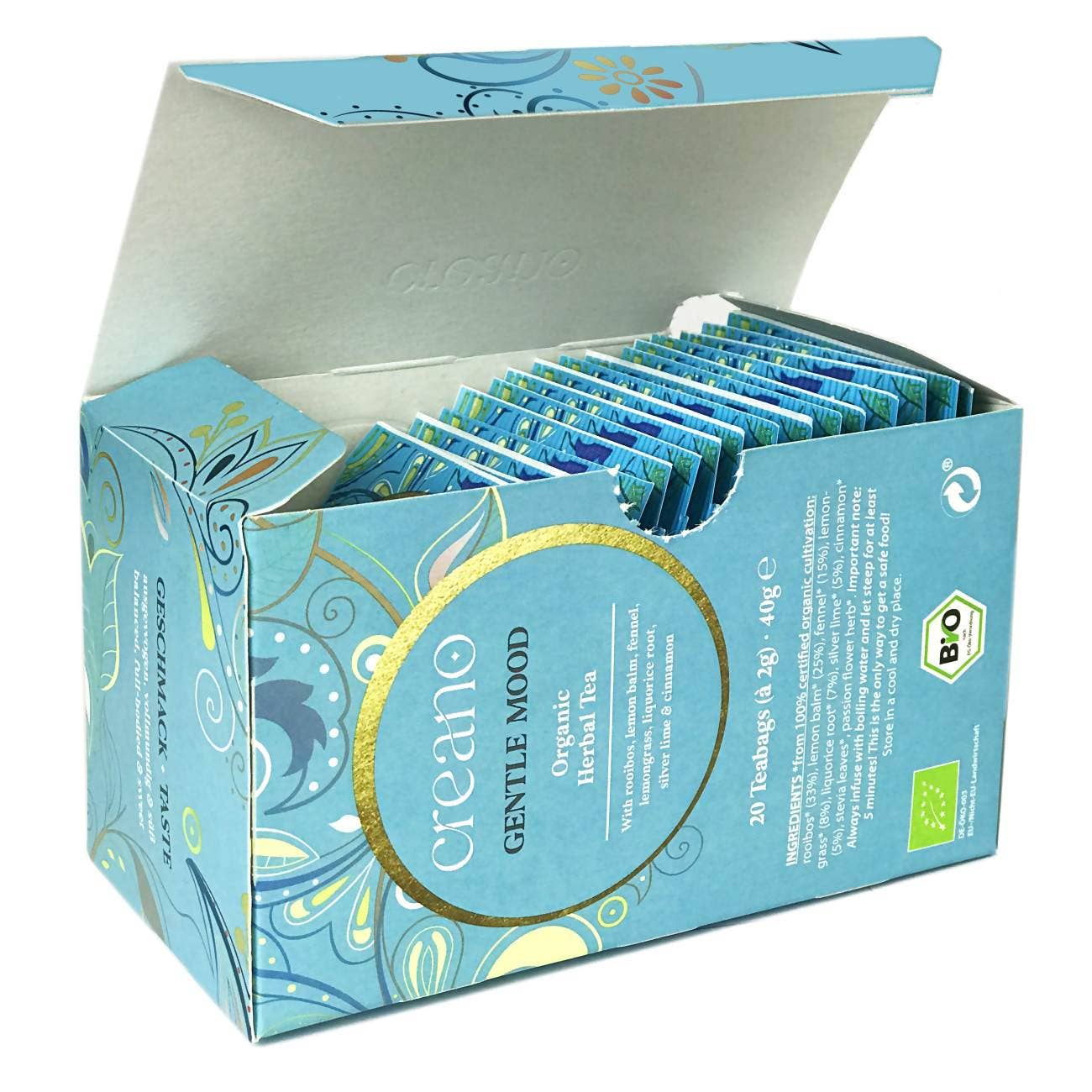 Creano - Wholesale Tea Bags - Pack of 20 organic tea bags for a soft mood*3
