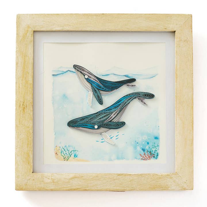 Matr Boomie Fair Trade - Wholesale Picture Frame - Bimala White Rub Quilling Card Frame 6x6