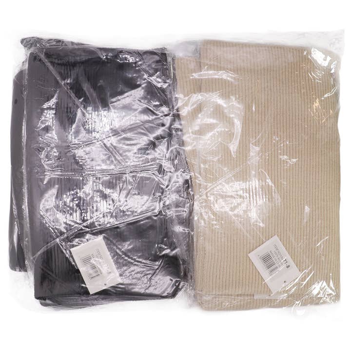 ASSORTED Solid Wide Rib Knitted Wrap Scarf - 57 Inch for wholesale on Faire8