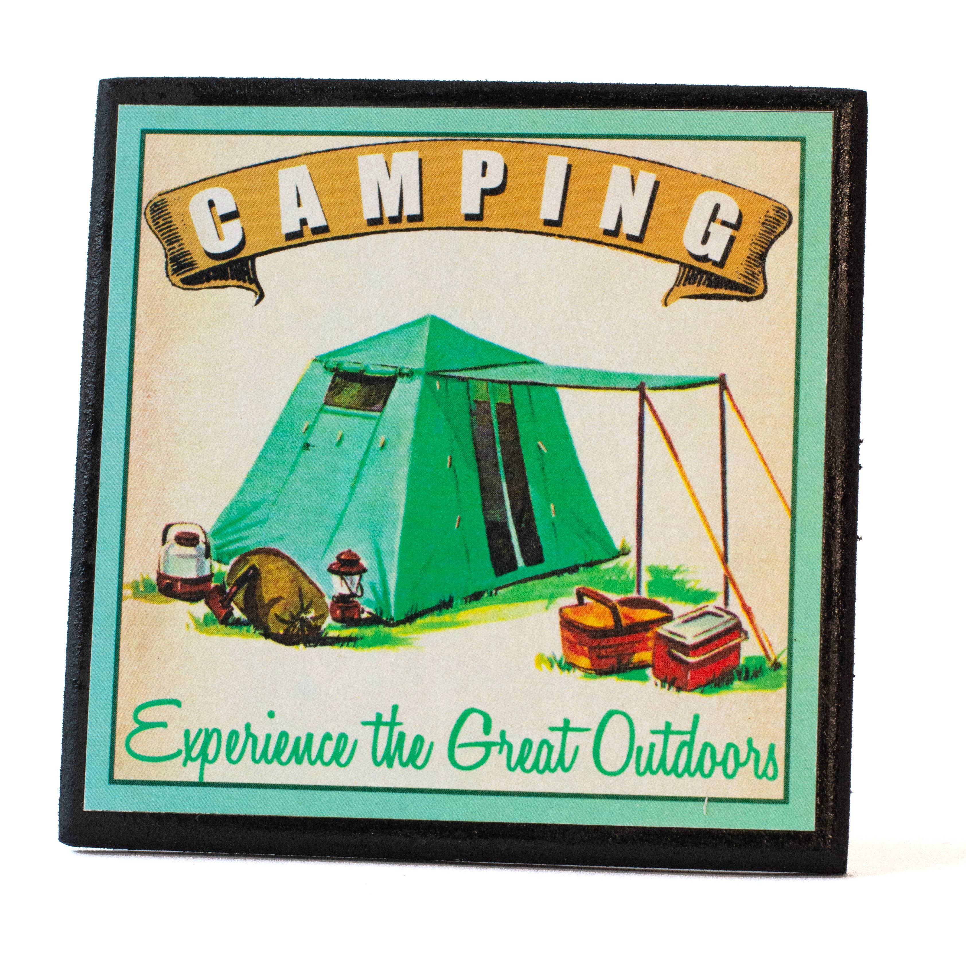 Cheltenham Road - Wholesale Coasters - Vintage Camping Coaster Set4