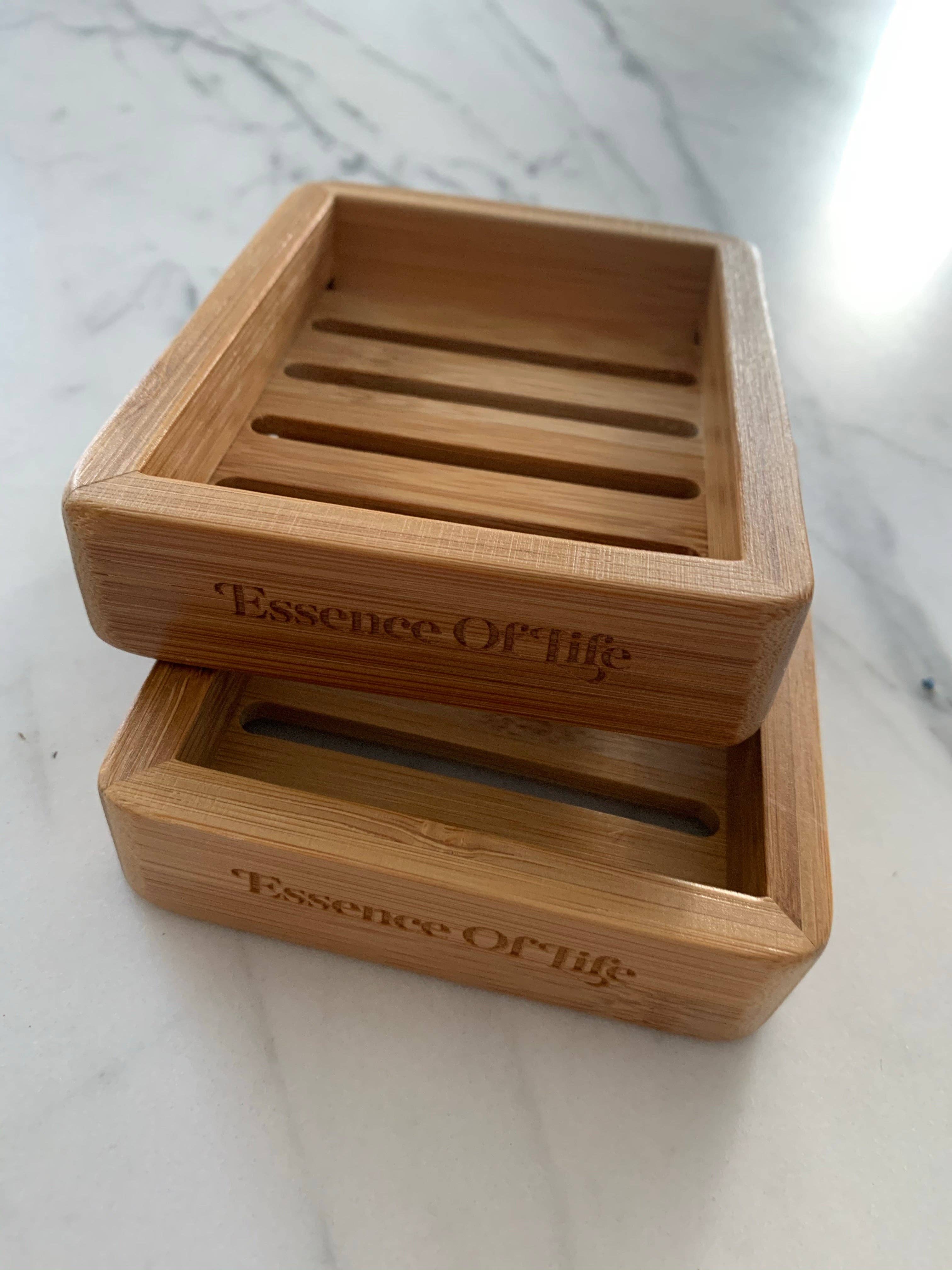 Essence of Life Organics - Venta al por mayor Platitos para jabón de baño - Jabonera de bambú 100% biodegradable3