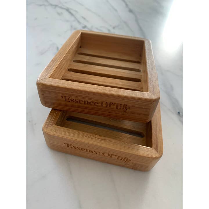 Essence of Life Organics - Wholesale Bath soap dish - 100% Biodegradable Bamboo Soap Dish