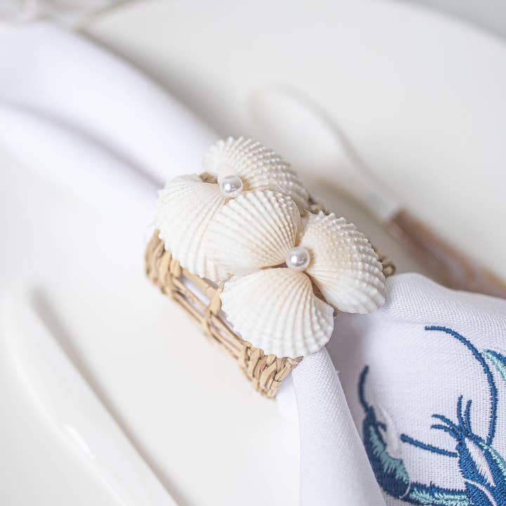 Tonkin Handicraft - Wholesale Napkin ring - Seagrass Shell Napkin Ring 44