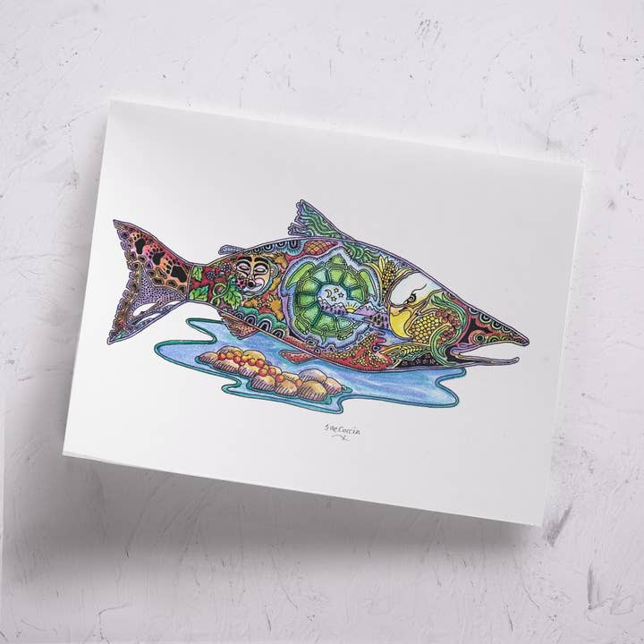 Imprimé Signé Saumon pour la vente par EarthArt International