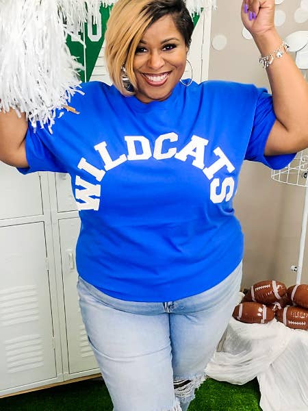 Soft Chenille Custom Mascot T-Shirt for wholesale by Sugar Stitch