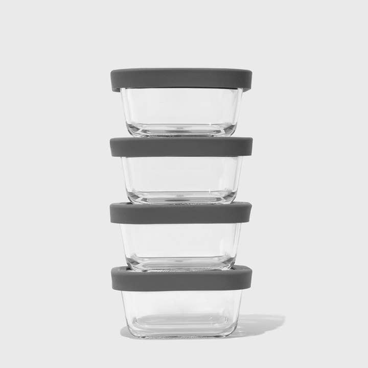 Square Glass Food Storage Containers (Set of 4) for wholesale by Public Goods