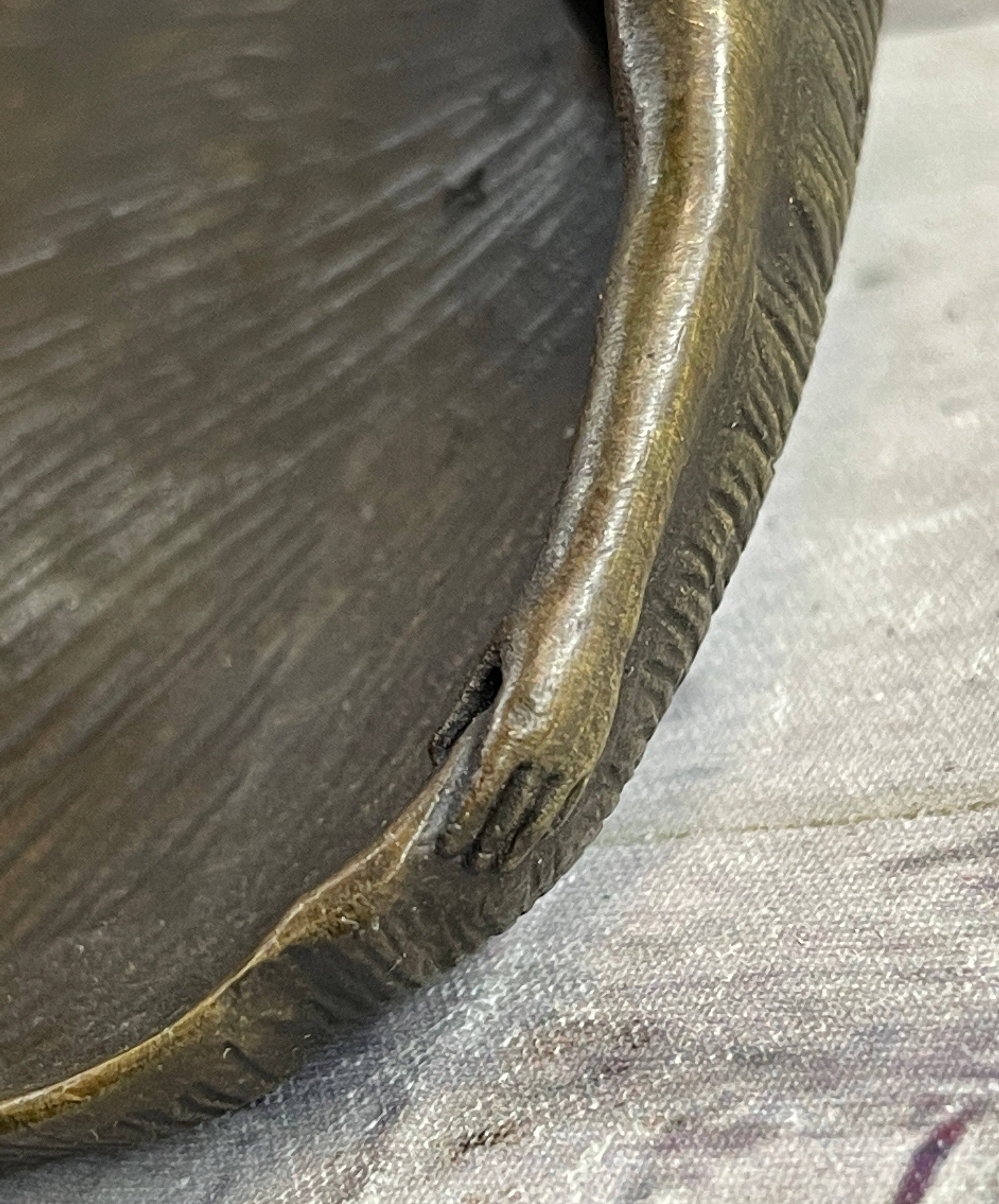 Bronzhaus – wholesale Smyckesfat – Handgjord förgylld tvåldisksmyckesbricka Äkta bronsskulptur av Rubin8