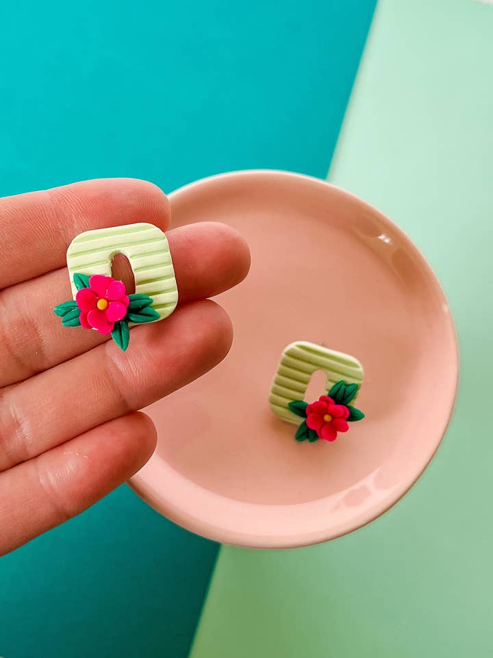 Aster | Clay Earrings for wholesale by Eleven + Jane