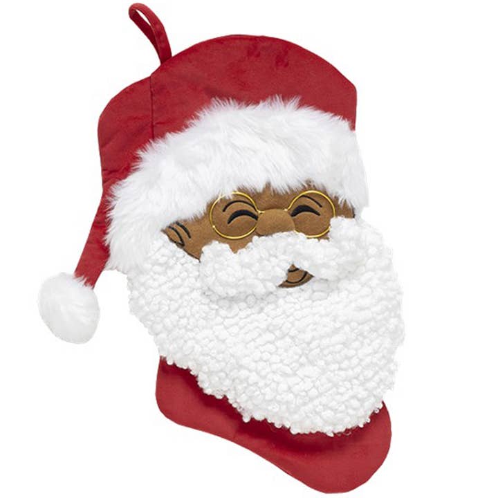 Black Paper Party - Wholesale Holiday Stocking - Woven Papa Klaus Stocking0