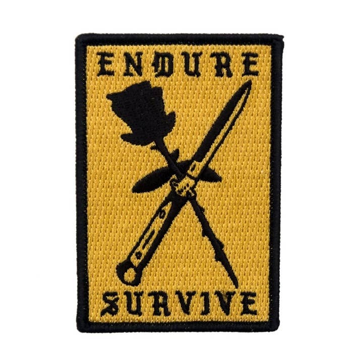 Parche Endure Survive Rose and Switchblade para venta al por mayor de Pretty Bad Co