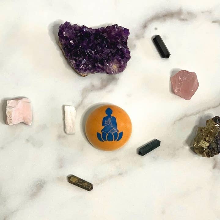 Motif de Bouddha - Bleu E pour la vente par myknockonwood