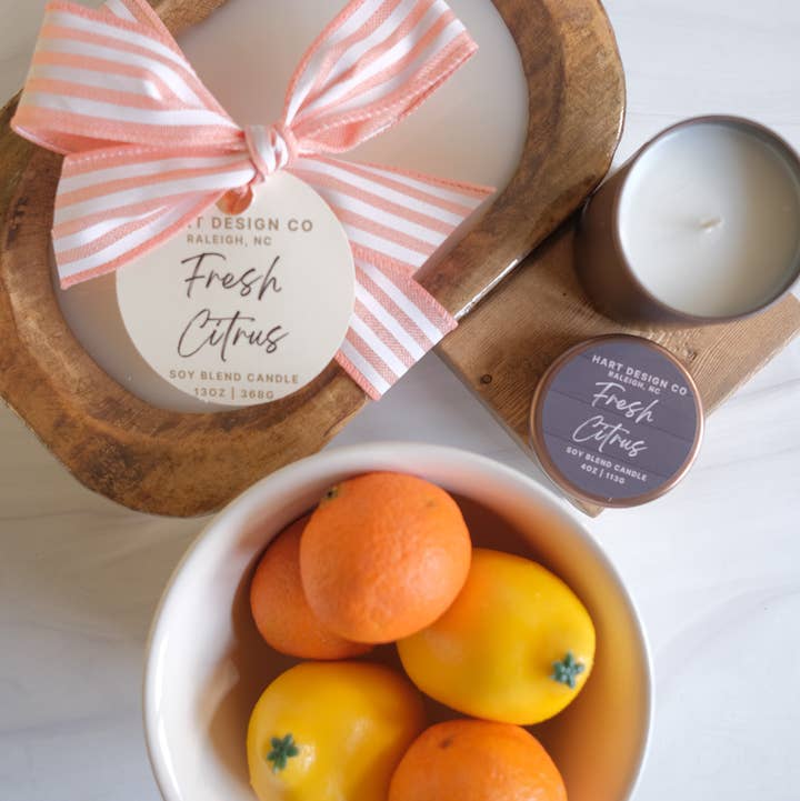 Fresh Citrus Candle | Fresh Home Collection **BESTSELLER for wholesale by Hart Design Co