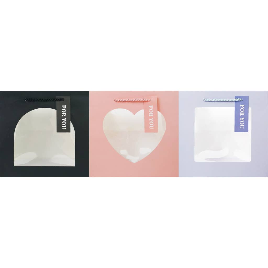 Angels Craft – wholesale Presentpåse – Presentpåse med fönsterutskärningar, 3 olika stilar0