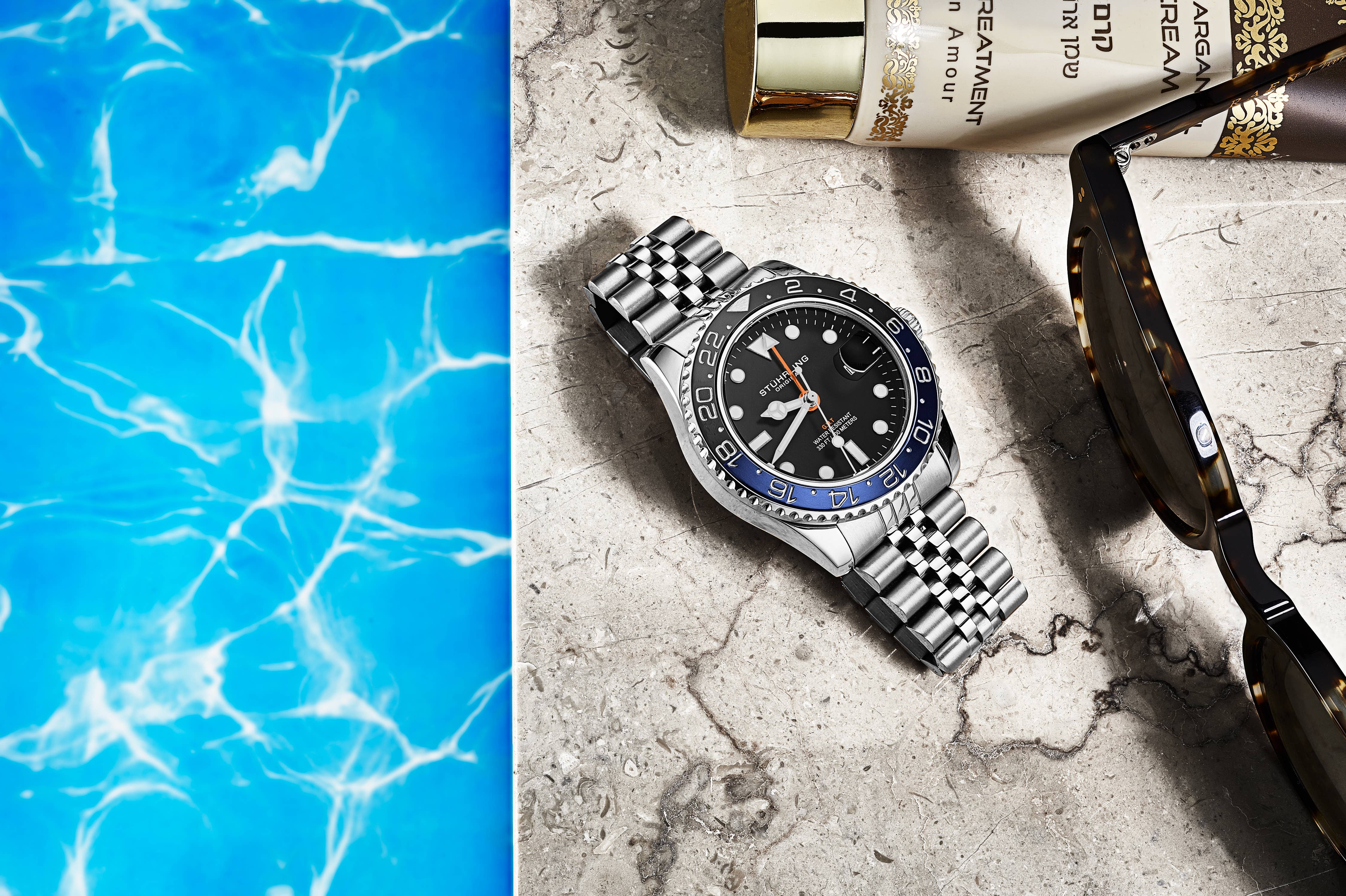 Stuhrling - Wholesale Wrist Watch - Men's - Meridian GMT Quartz 42mm Diver2