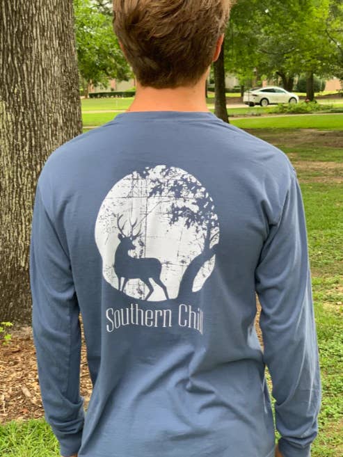 Moon Deer Long Sleeve Tee for wholesale by Southern Chill