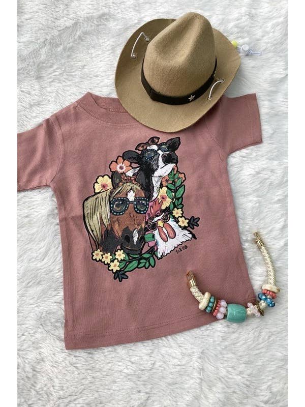 L&B Life - Wholesale Screen Printed T-Shirt - Kids - LBL Horse and Cow, Western, Tshirts, Tees Graphic Tshirt
