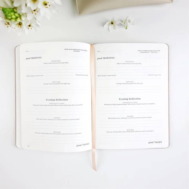 LH Agenda - Wholesale Journal/diary - Good Morning Good Night - Mocha - Daily Practice Journal5