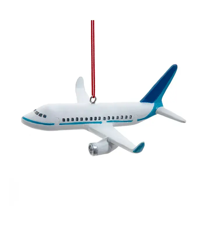 Kurt S. Adler, Inc. - Wholesale Ornament - 4.75" Resin Airplane Ornament0