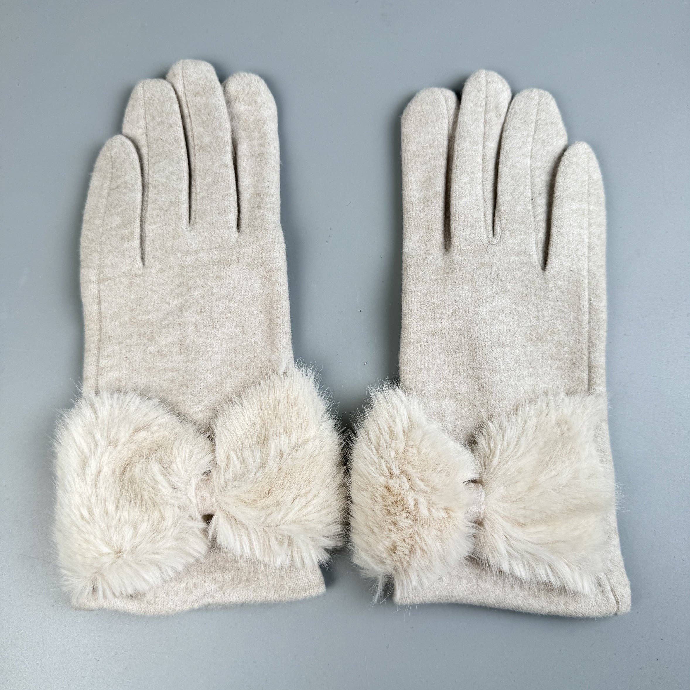 Ole - Venta al por mayor Guantes - Mujer - Guantes de Pantalla Táctil con Lazo de Piel Sintética GL00594