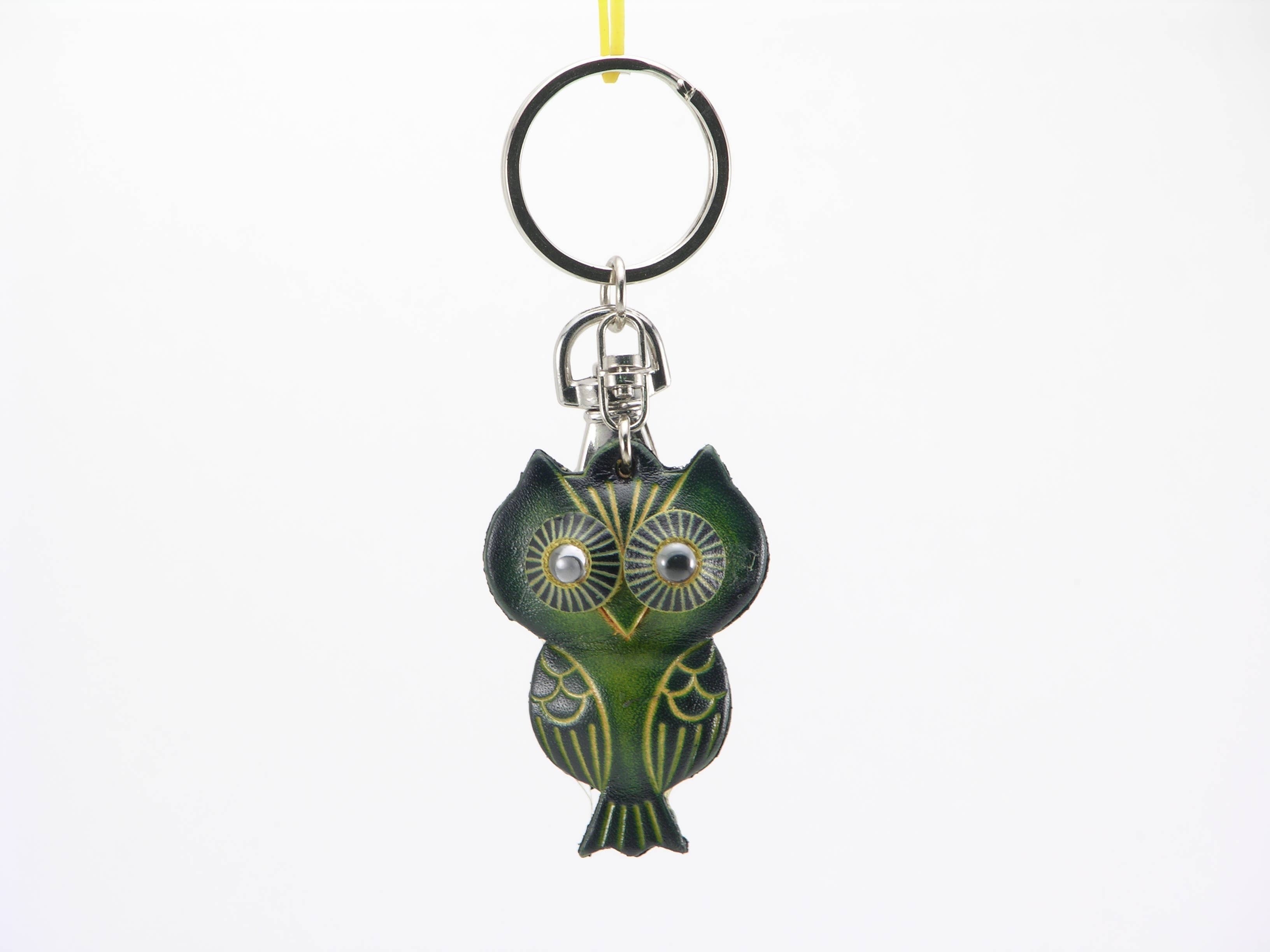 Sunflower Handmade leather inc – Großhandel Schlüsselanhänger – Damen – Handgefertigter Eulen-Schlüsselanhänger aus Leder als Taschenanhänger3