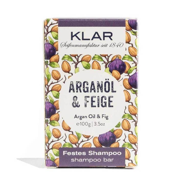 Klar's festes Shampoo Arganöl & Feige, 100g (für trockenes H für den Großhandel von Seifen-Shop