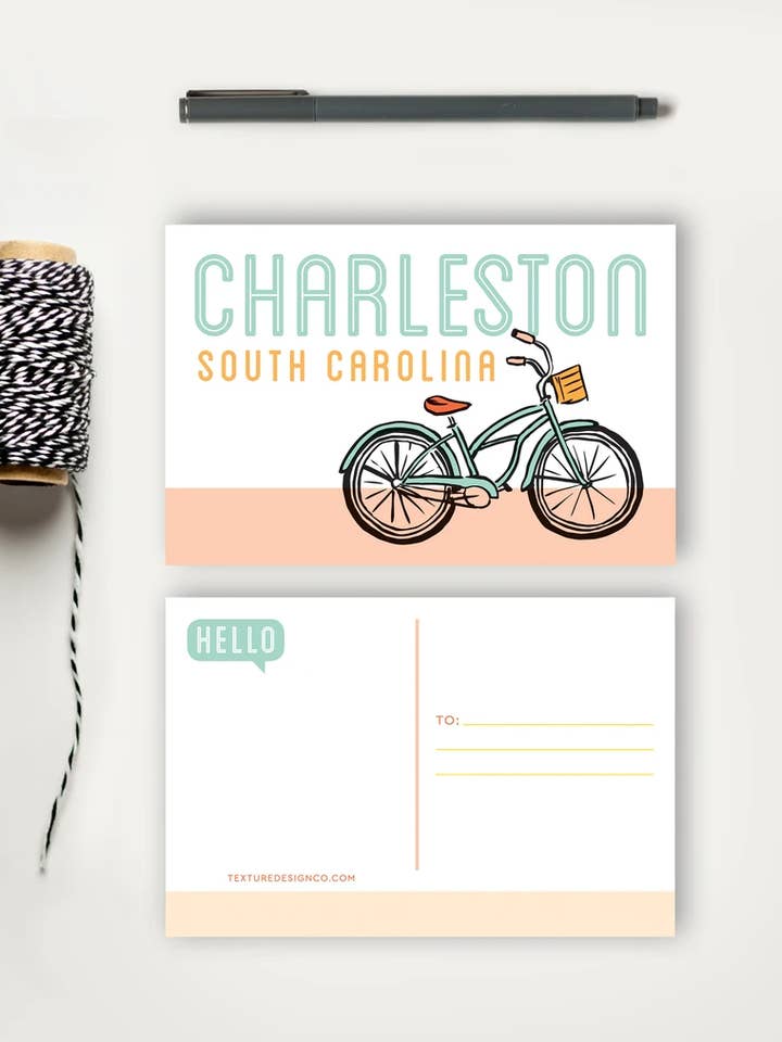 Charleston - Cartolina da crociera per la vendita all'ingrosso da parte di Texture Design Co