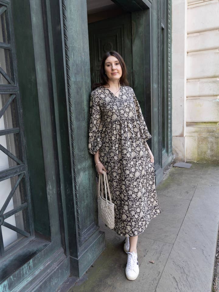 Onesta – wholesale Dress – Women's – Organic Cotton Boho Midi Dress2