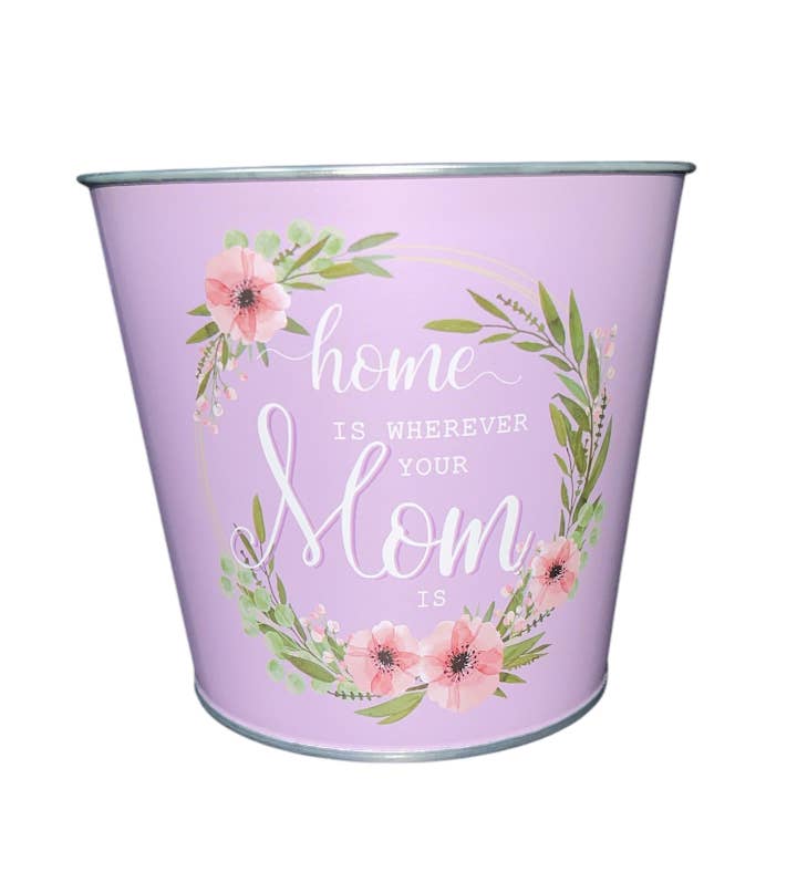 Thompson Wholesale - Wholesale Plant Pot - "Home is Wherever Your Mom Is" Metal Pots -- 12 Pack4