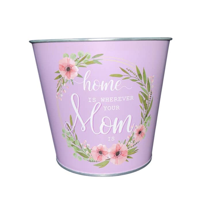 Thompson Wholesale - Wholesale Plant Pot - "Home is Wherever Your Mom Is" Metal Pots4