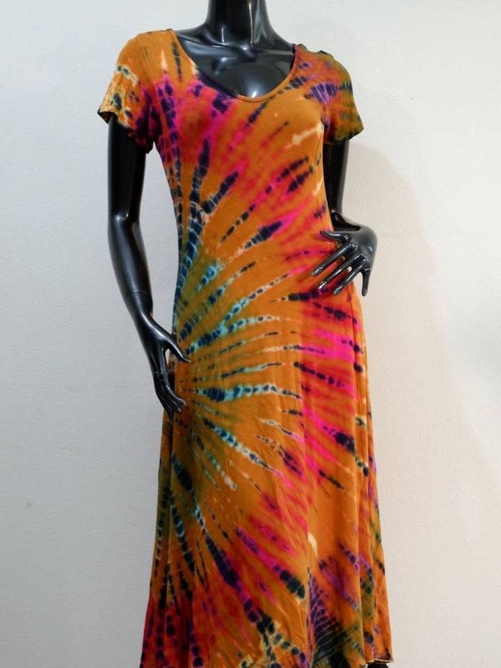 Vestido Tie Dye al por mayor (KTP2119 PREPACK) para venta al por mayor de Rising International Inc
