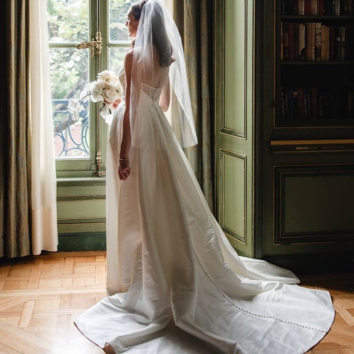 Dareth Colburn Designs – wholesale Slöja - Dam – Slöja med enkel skuren kant3