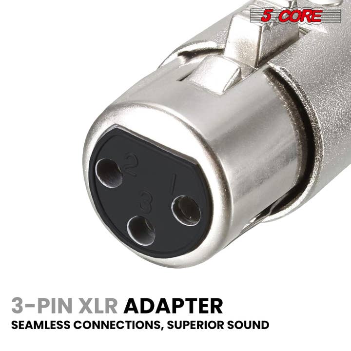 K Cube Inc - Wholesale Music Accessory - 5 Core XLR Connector Male Female 1/4" Jack 3Pin Mic Plug2