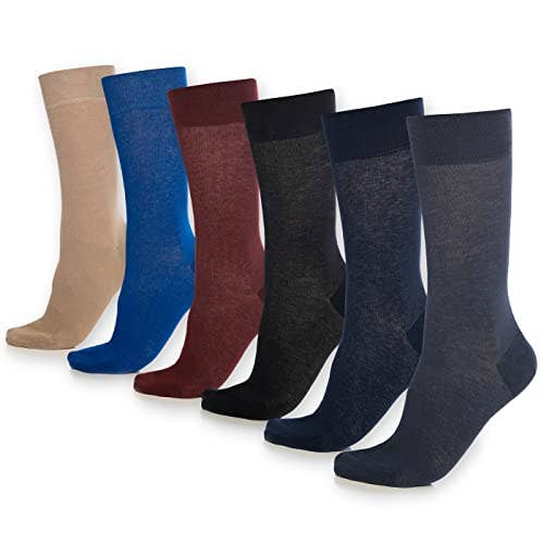 Bambooven – wholesale Socks – Unisex – Men & Women Dress Socks, Colorful Novelty Socks 6 Pack0