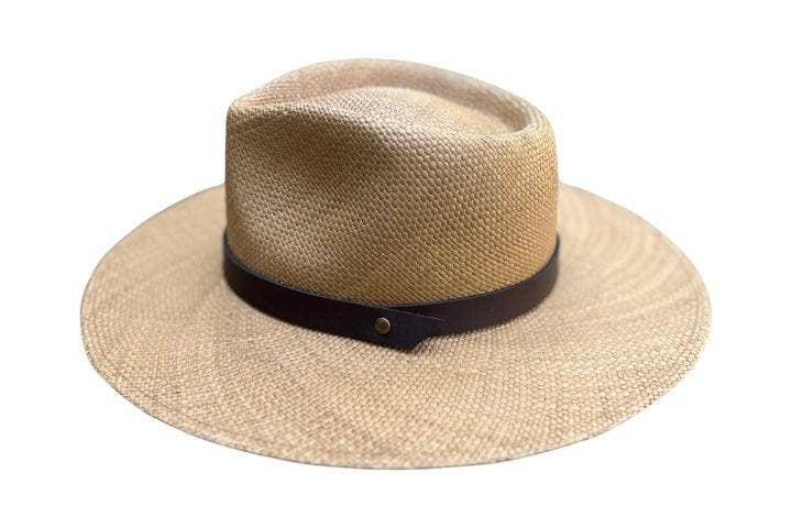 Makers & Providers - Wholesale Straw hat – Unisex - Panama Hat Straw Fedora - Afuera - Tobacco Colour