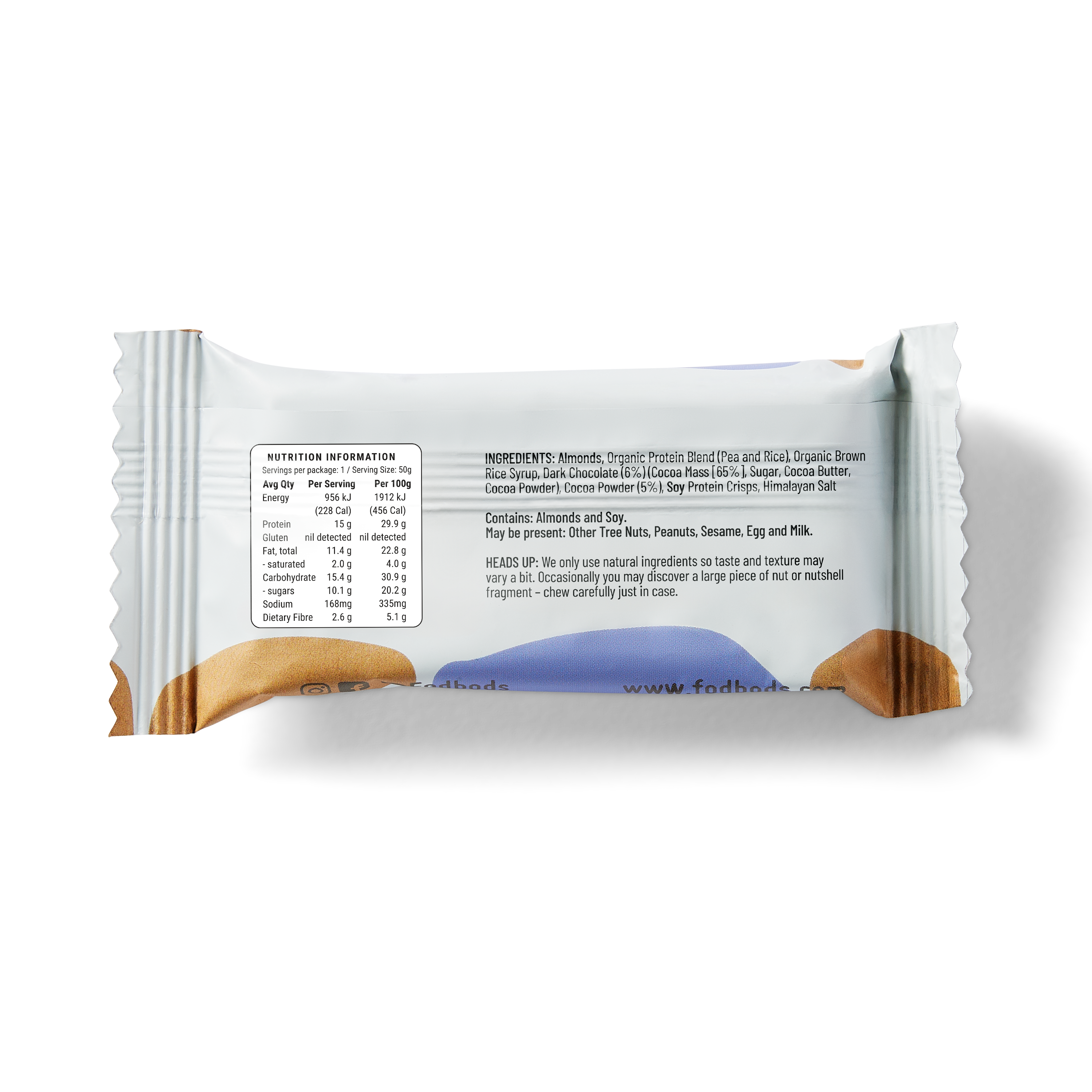 Fodbods - Wholesale Snack bar - Fodbods – Double Choc Protein Bars – 12x 50g1